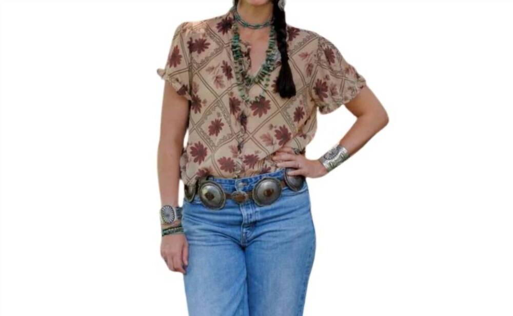 NEW TASHA POLIZZI fern top in beige
